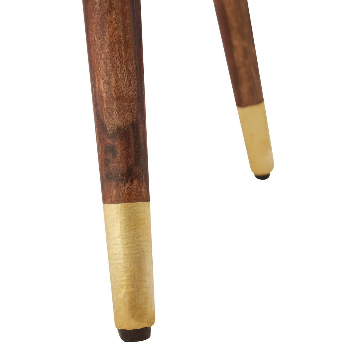 Boho Metal And Gold Finish Carve Side Table.