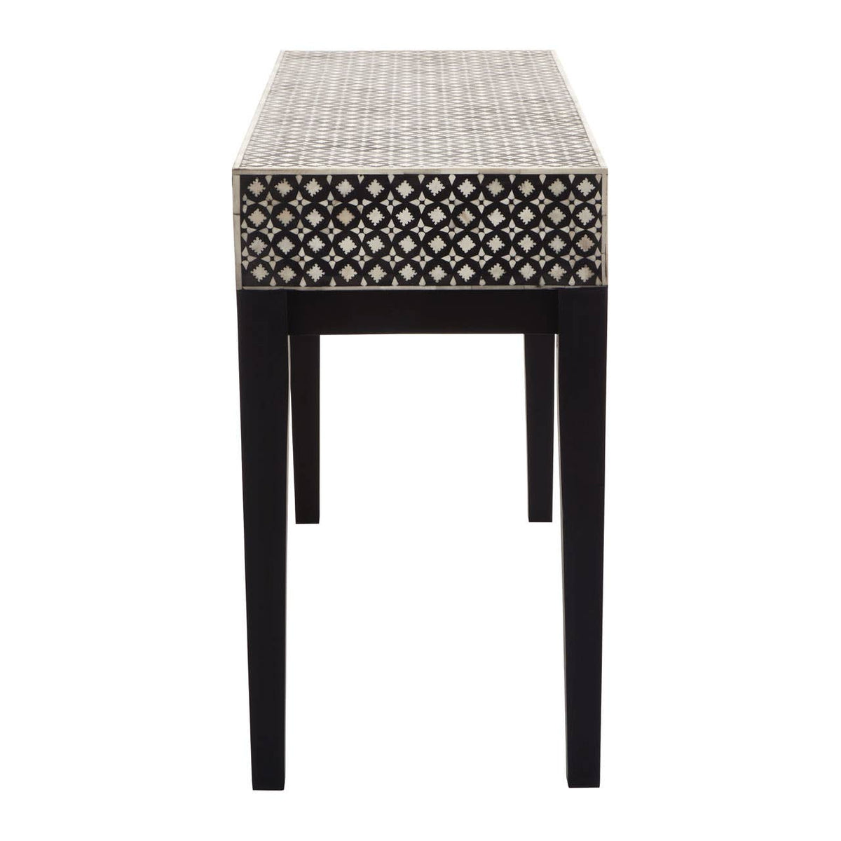 Boho Mother Of Pearl Console Table.