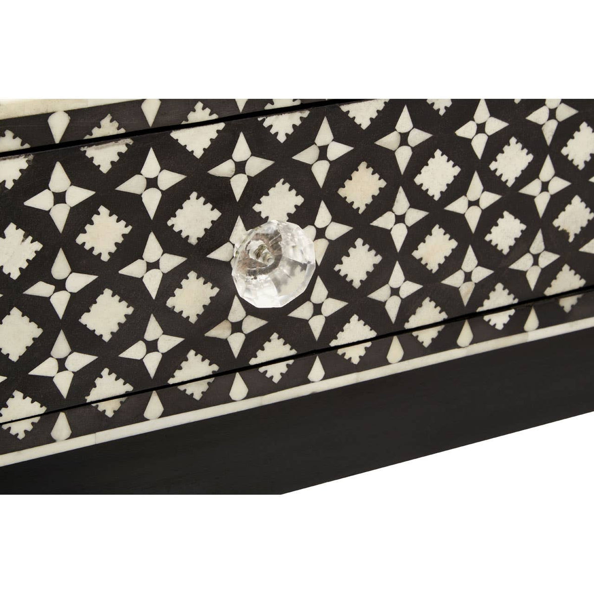 Boho Mother Of Pearl Console Table.