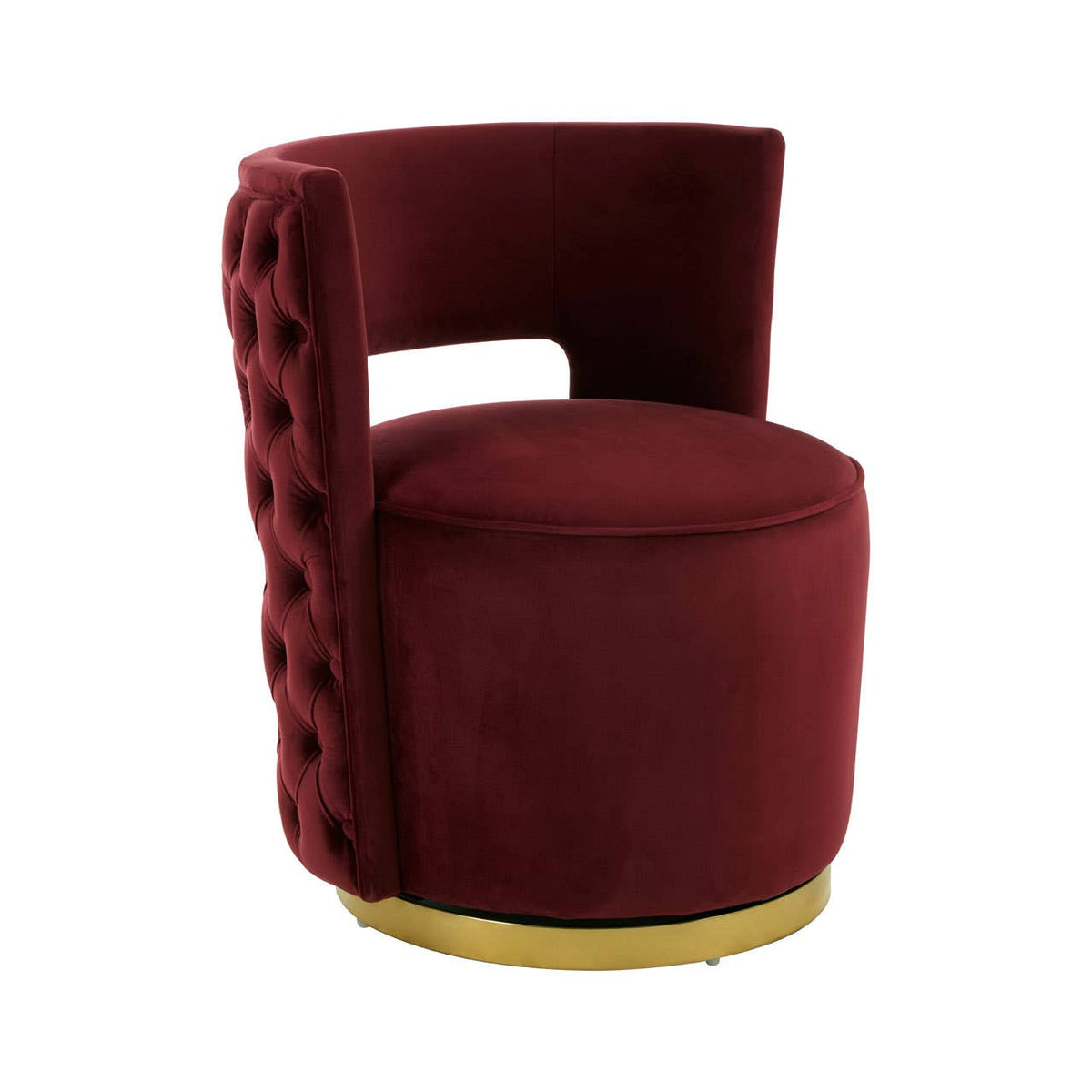 Bola Wine Velvet Chair.