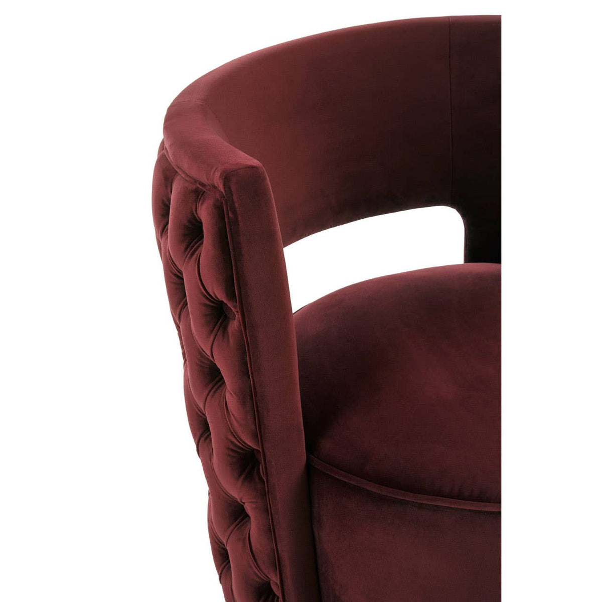 Bola Wine Velvet Chair.