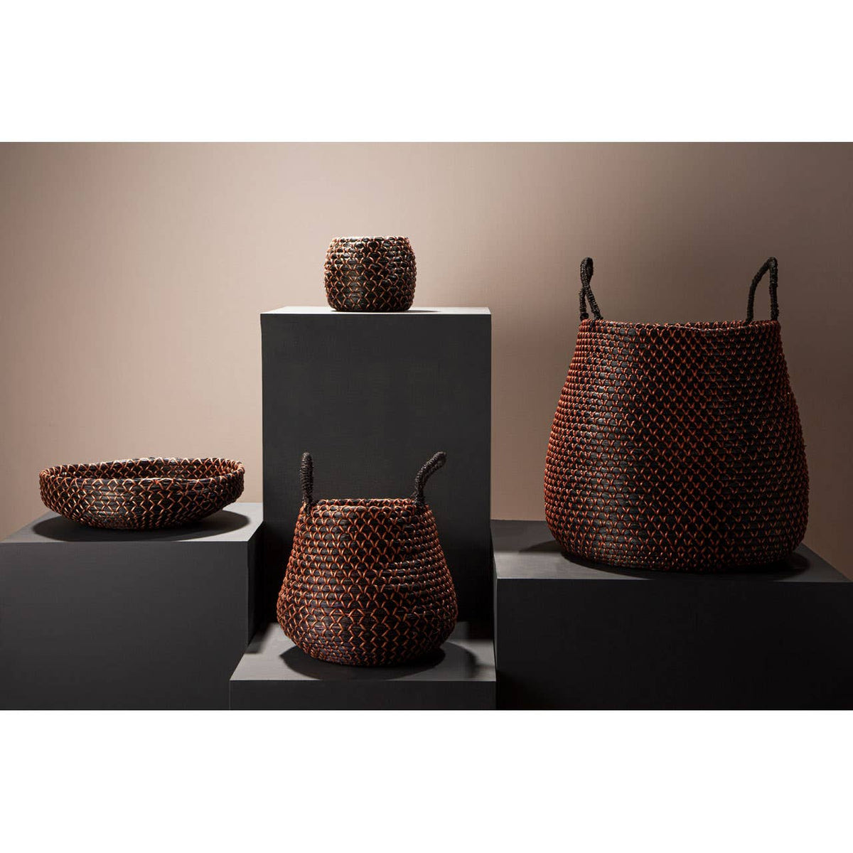 Bora Set Of 2 Round Storage Baskets.