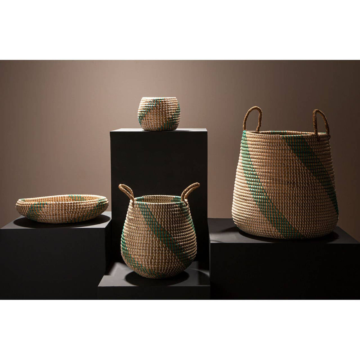 Bora Set Of 2 Seagrass Storage Baskets.