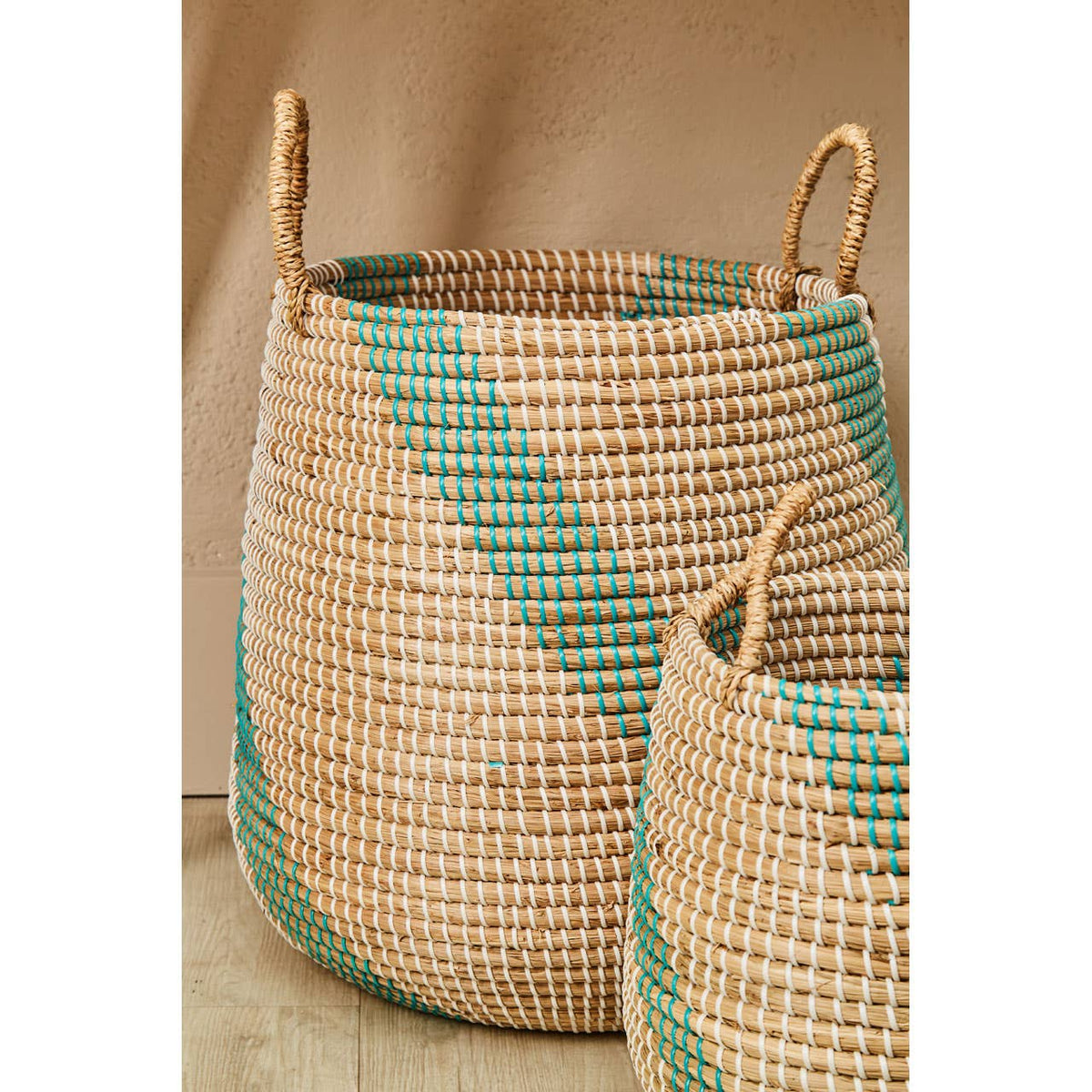 Bora Set Of 2 Seagrass Storage Baskets.