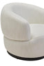Noosa & Co. Living Bordo Textured Cream Curved Swivel Chair House of Isabella UK