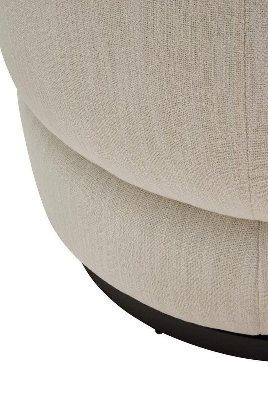 Noosa & Co. Living Bordo Textured Cream Curved Swivel Chair House of Isabella UK