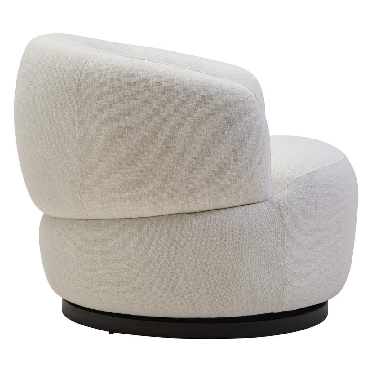 Noosa & Co. Living Bordo Textured Cream Curved Swivel Chair House of Isabella UK