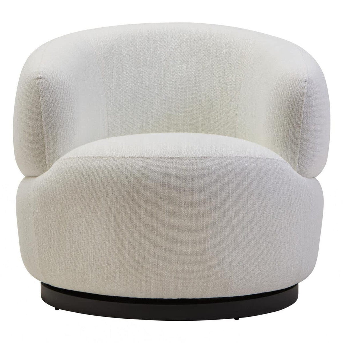 Noosa & Co. Living Bordo Textured Cream Curved Swivel Chair House of Isabella UK