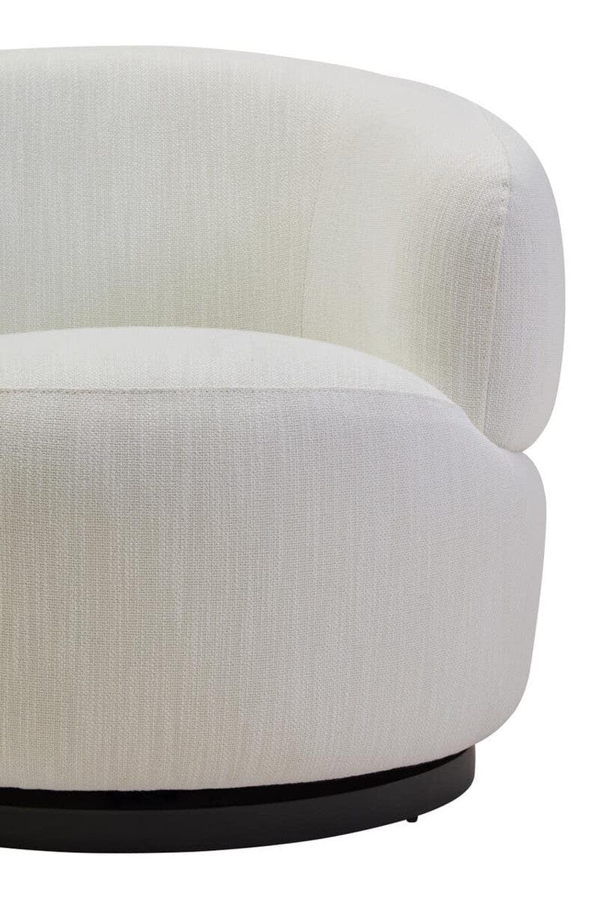 Noosa & Co. Living Bordo Textured Cream Curved Swivel Chair House of Isabella UK