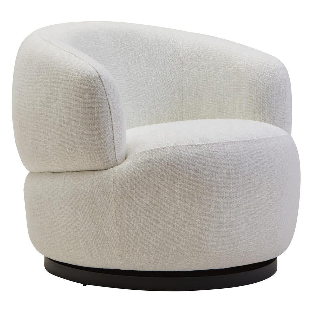 Noosa & Co. Living Bordo Textured Cream Curved Swivel Chair House of Isabella UK