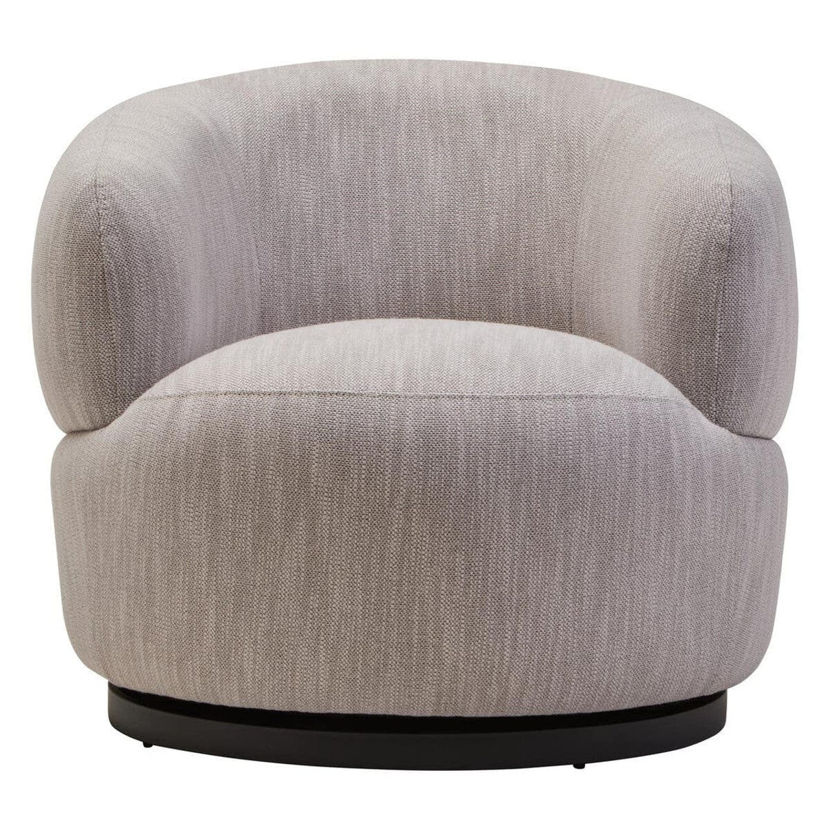 Noosa & Co. Living Bordo Textured Grey Curved Swivel Chair House of Isabella UK
