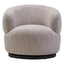 Noosa & Co. Living Bordo Textured Grey Curved Swivel Chair House of Isabella UK