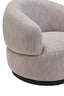 Noosa & Co. Living Bordo Textured Grey Curved Swivel Chair House of Isabella UK
