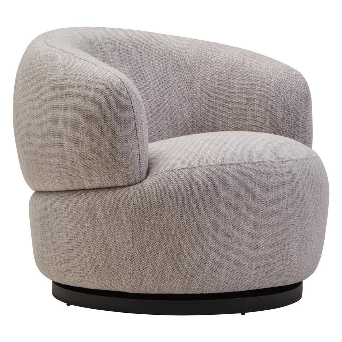 Noosa & Co. Living Bordo Textured Grey Curved Swivel Chair House of Isabella UK