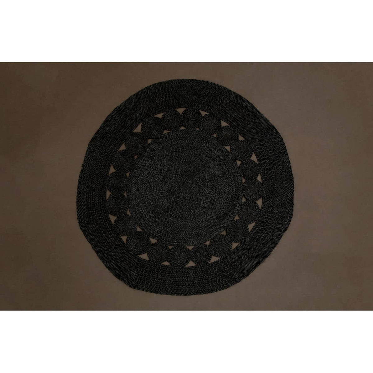 Bosie Demir Round Jute Rug.