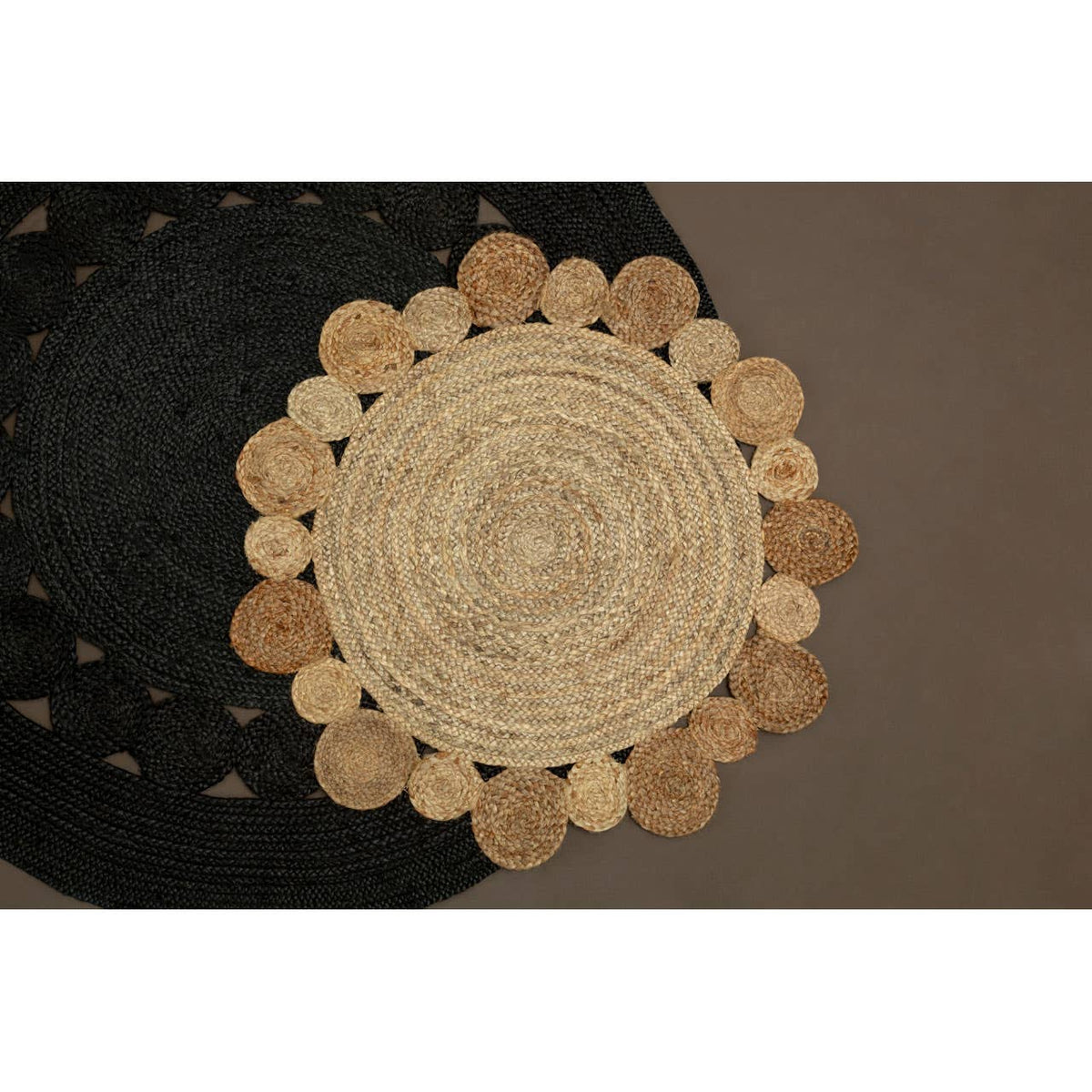 Bosie Demir Round Jute Rug.