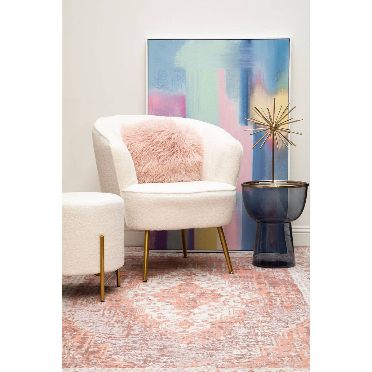 Bosie Morvi Large Pink Rug.