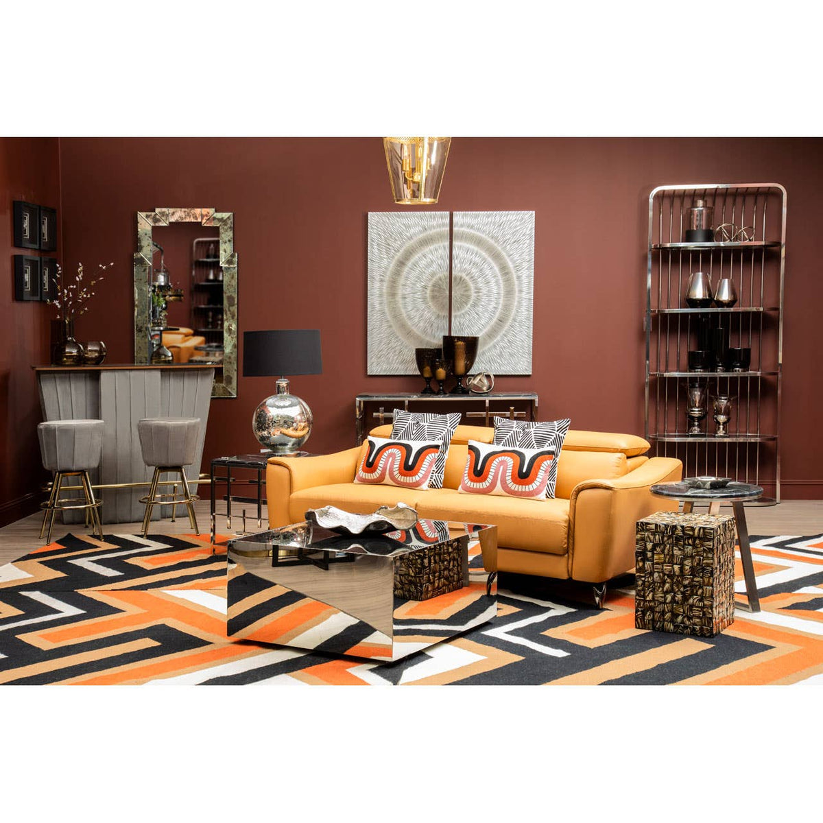 Bosie Villon Rug In Maize Pattern.