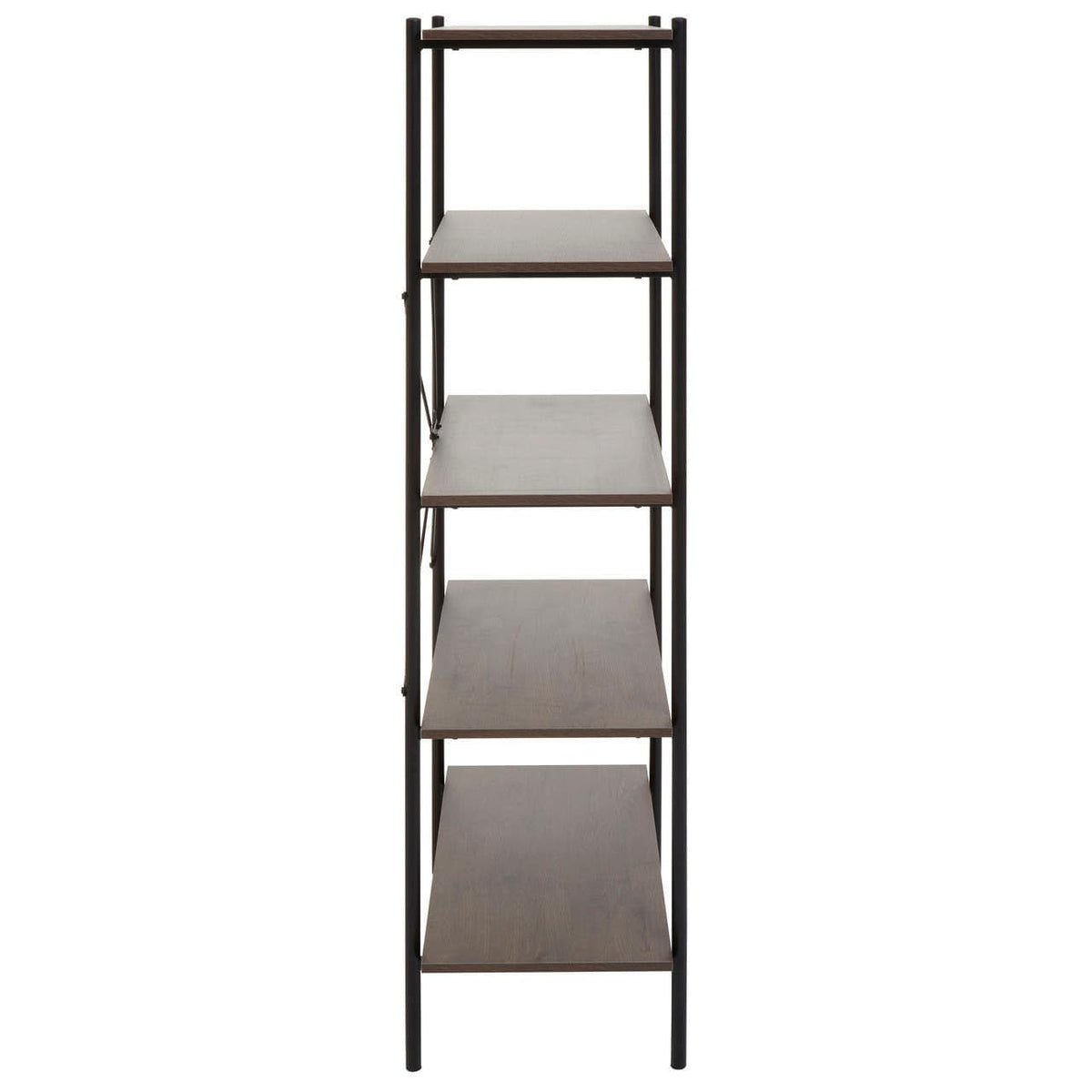 Bradbury Five Tier Dark Oak Shelf Unit.