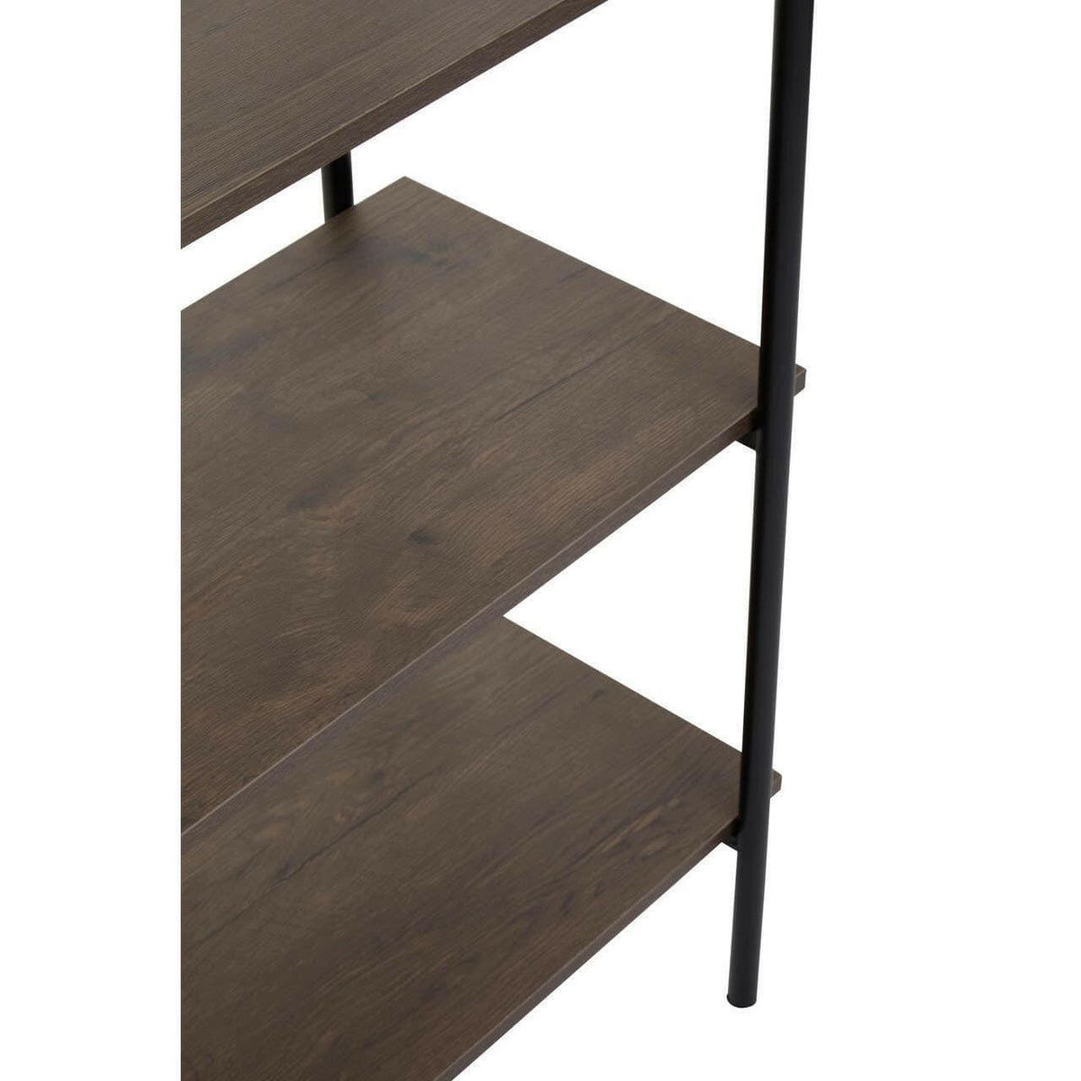 Bradbury Five Tier Dark Oak Shelf Unit.