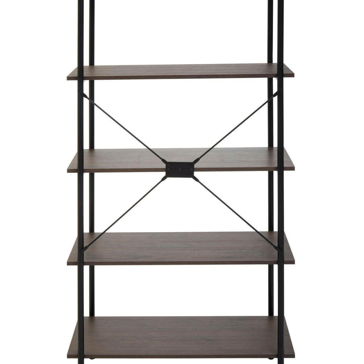 Bradbury Five Tier Dark Oak Shelf Unit.