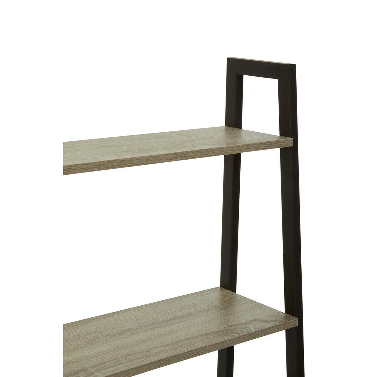 Bradbury Five Tier Grey Oak Veneer Ladder Shelf Unit.