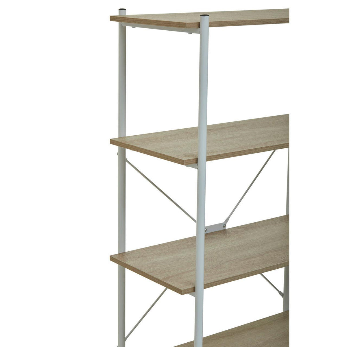 Bradbury Five Tier Natural Oak Shelf Unit.