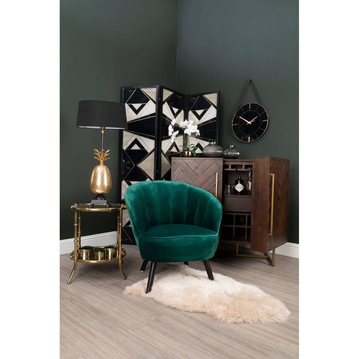 Noosa & Co. Living Brando Acacia Wood Effect Drinks Cabinet House of Isabella UK