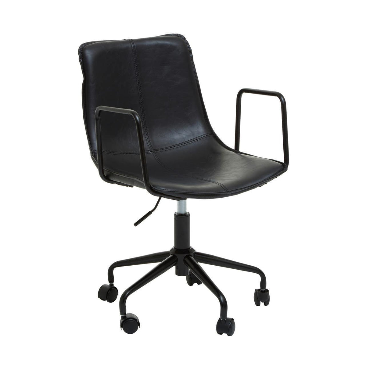 Branson Black Leather Home Office Chair.