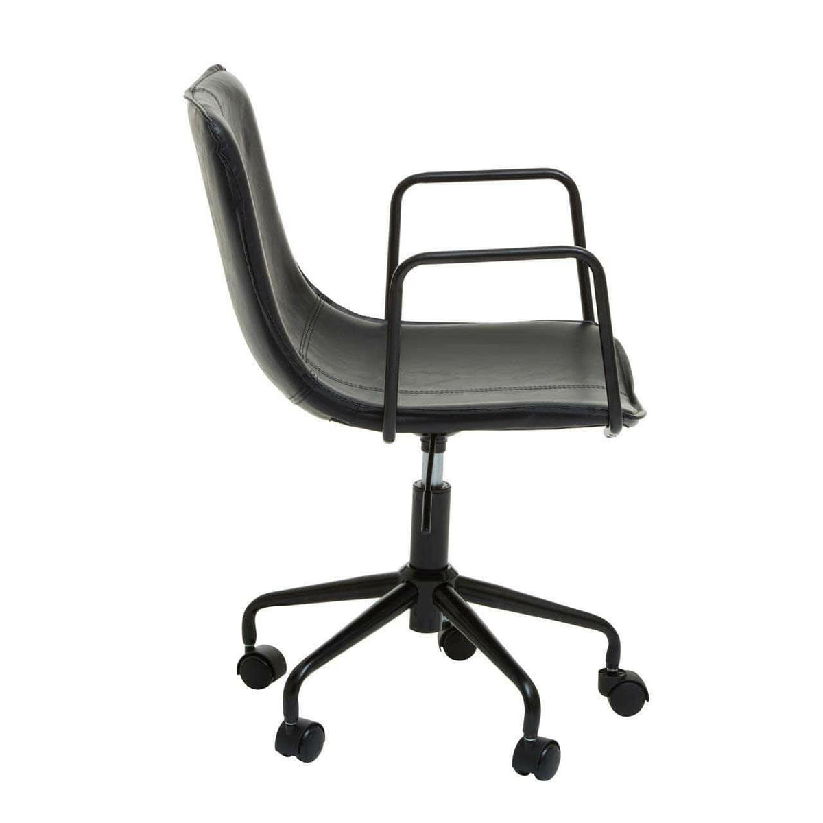 Branson Black Leather Home Office Chair.