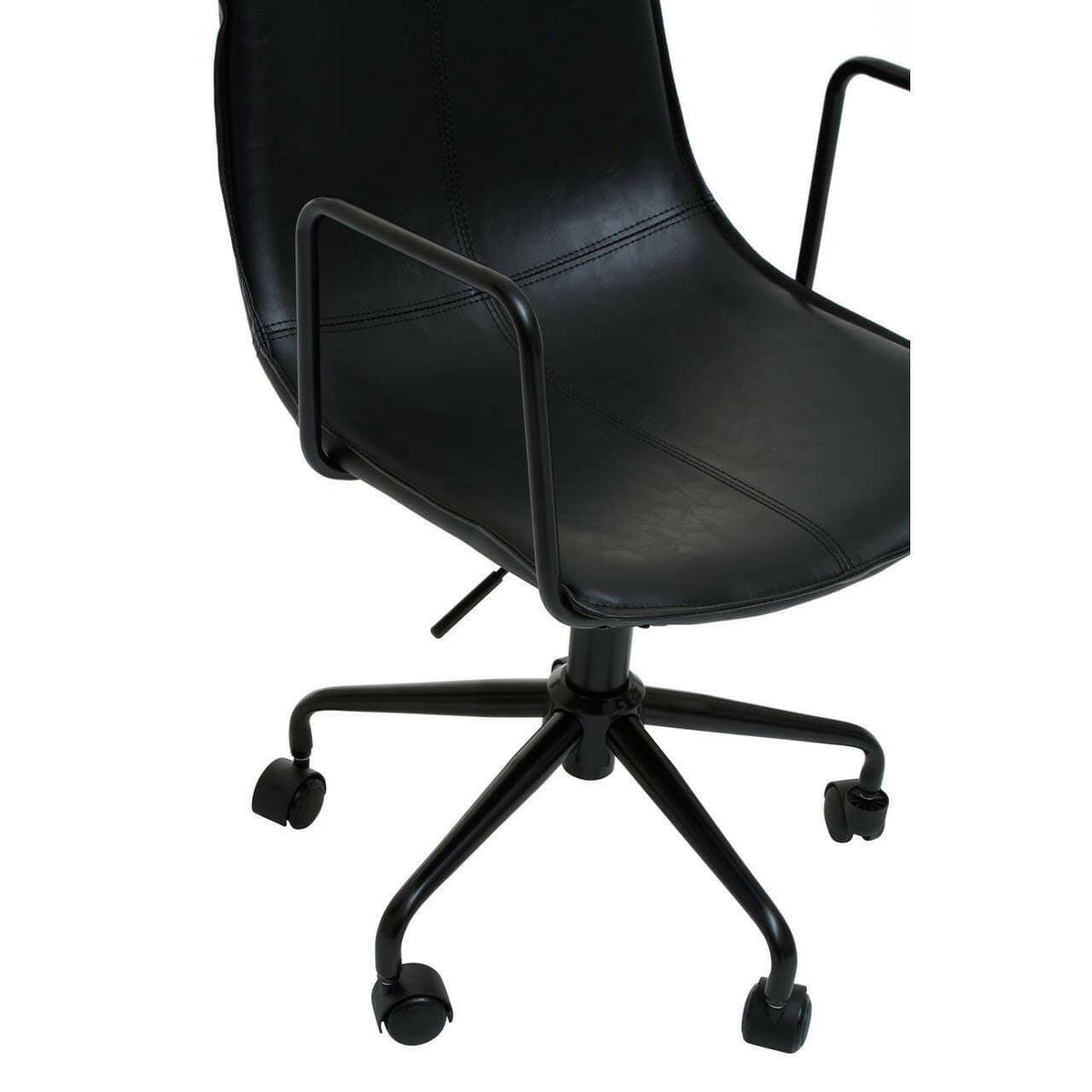 Branson Black Leather Home Office Chair.