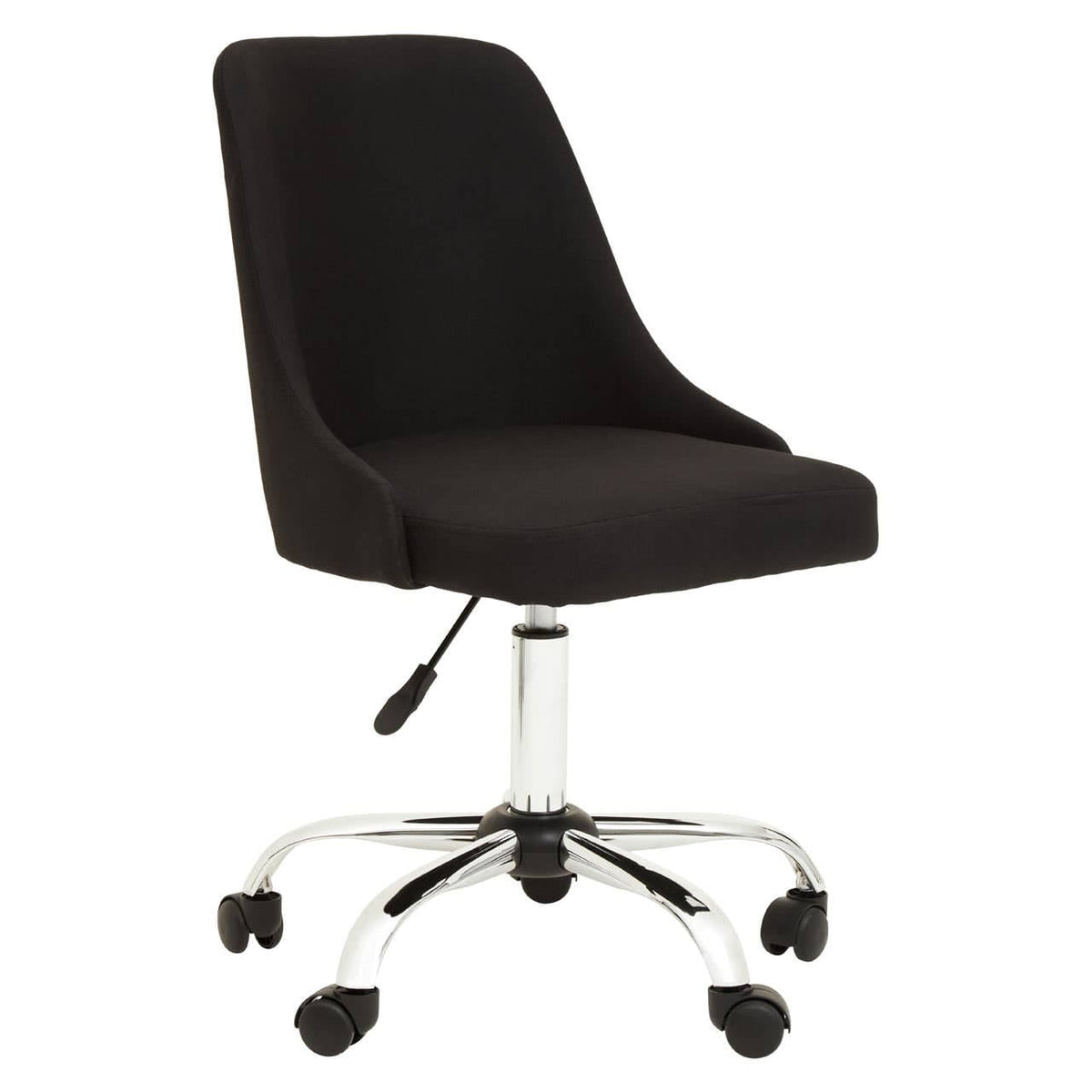 Brent Black And Chrome Home Office Chair.