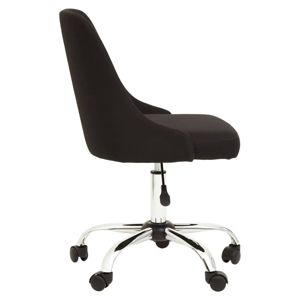 Brent Black And Chrome Home Office Chair.