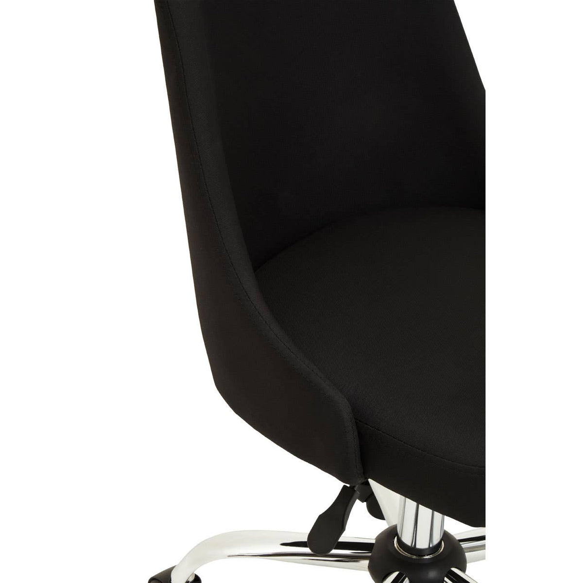 Brent Black And Chrome Home Office Chair.