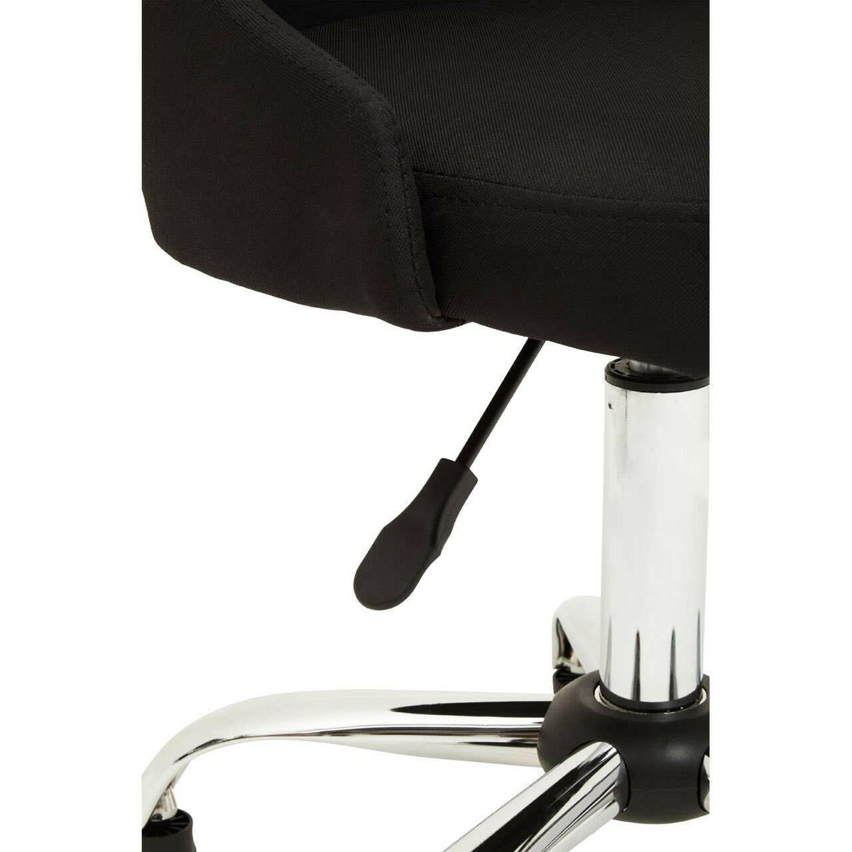 Brent Black And Chrome Home Office Chair.