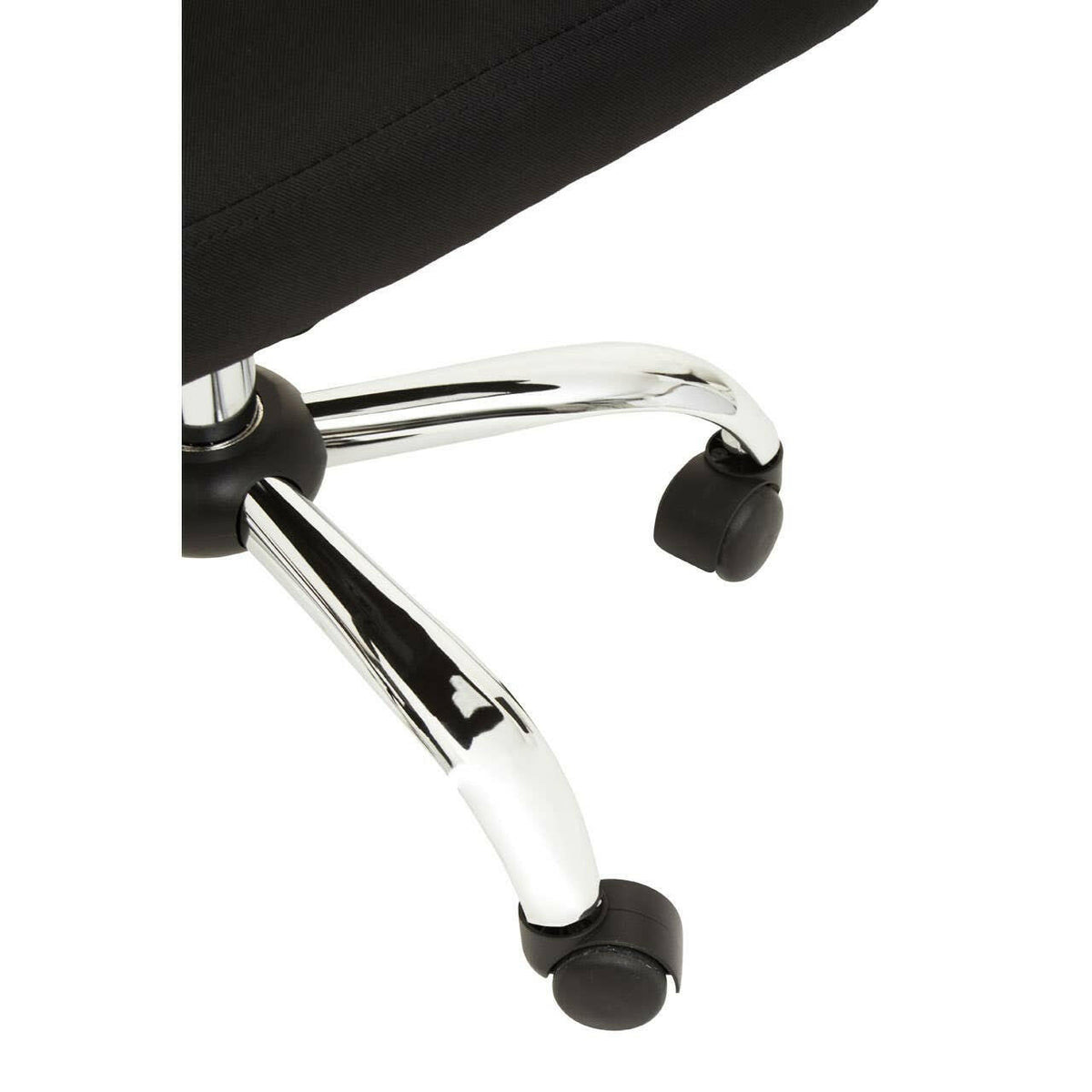 Brent Black And Chrome Home Office Chair.