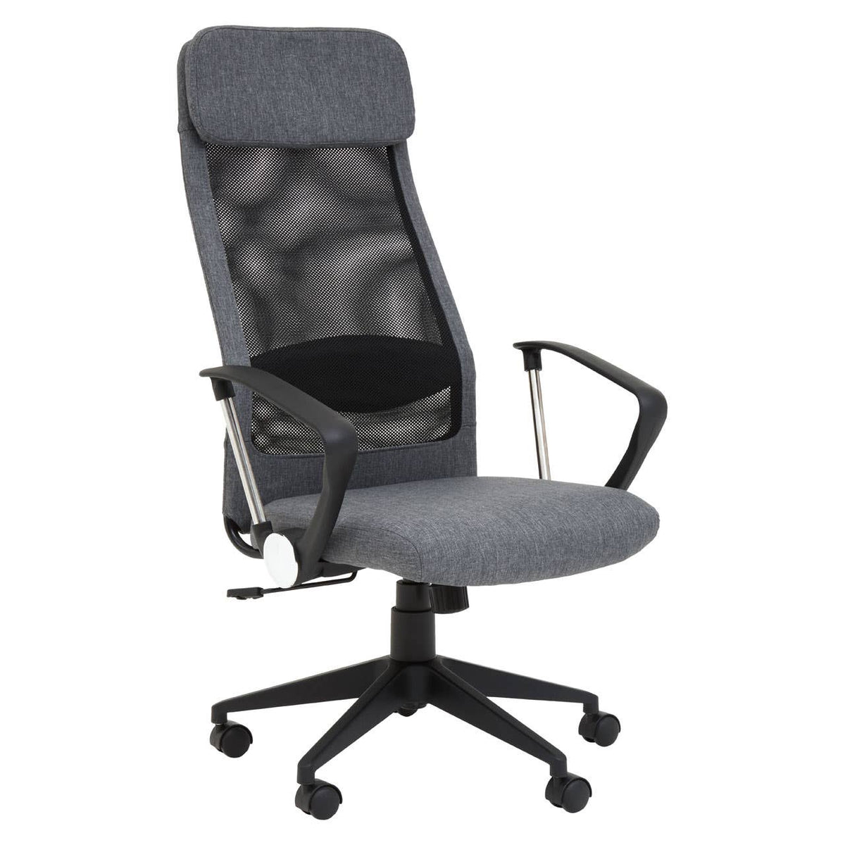 Brent Black Mesh And Grey Fabric Home Office Chair.