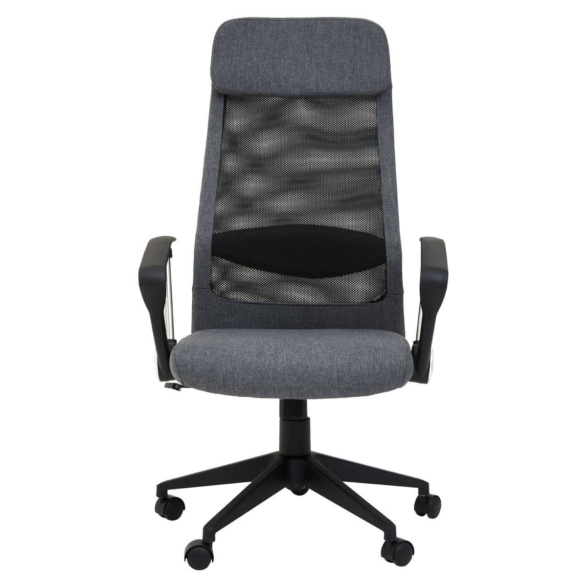 Brent Black Mesh And Grey Fabric Home Office Chair.