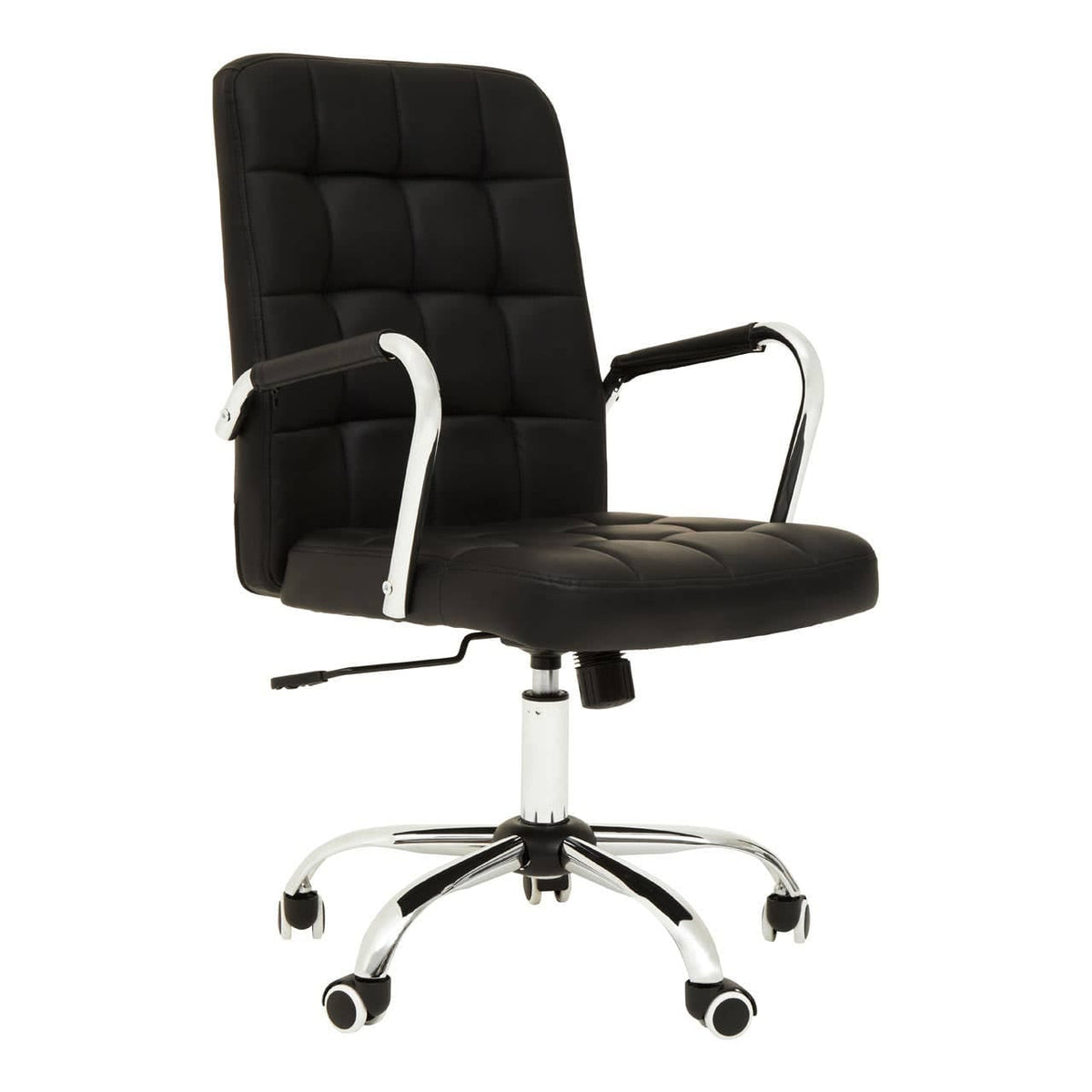 Brent Black Tufted Home Office Chair.
