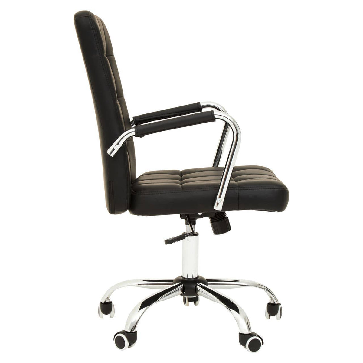 Brent Black Tufted Home Office Chair.