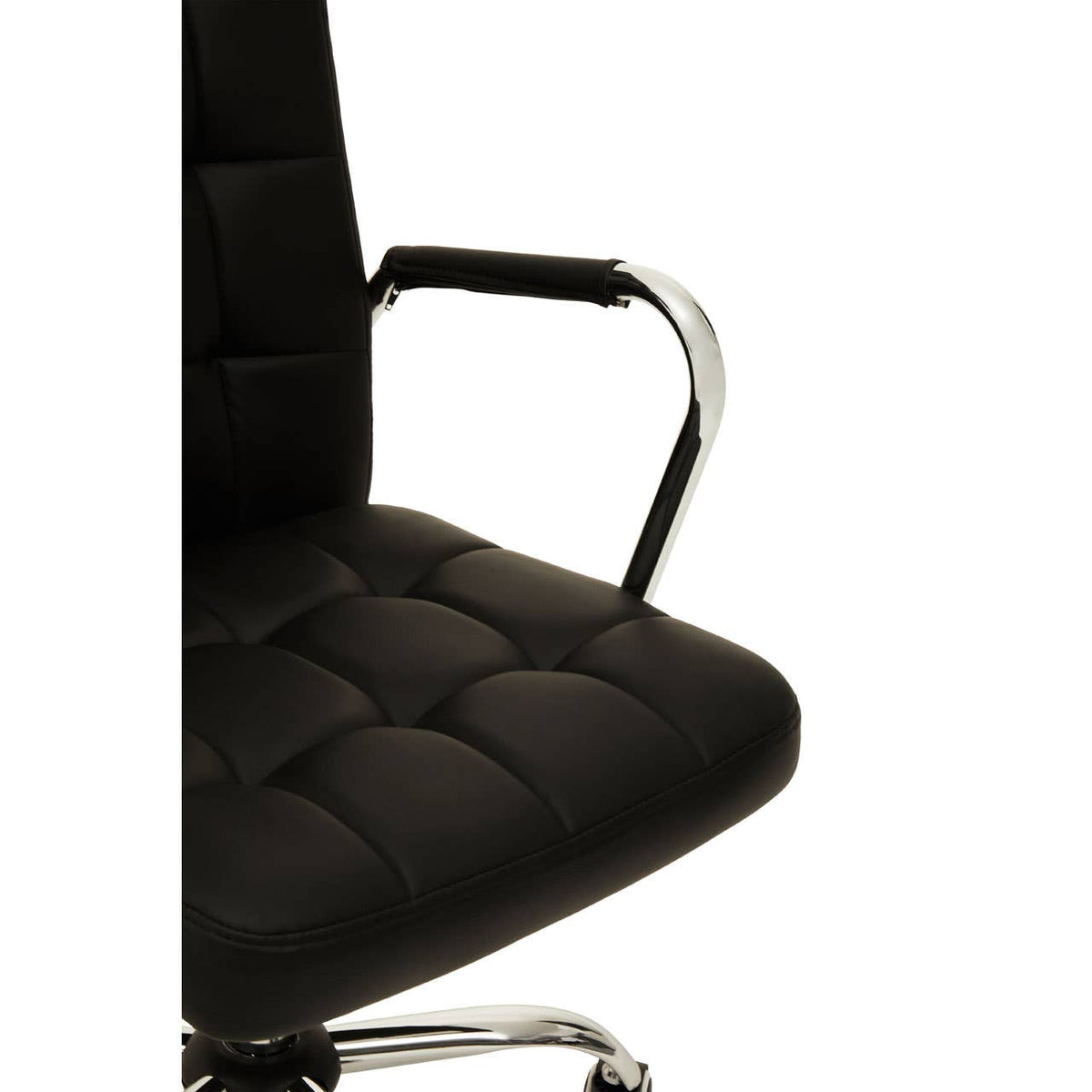 Brent Black Tufted Home Office Chair.