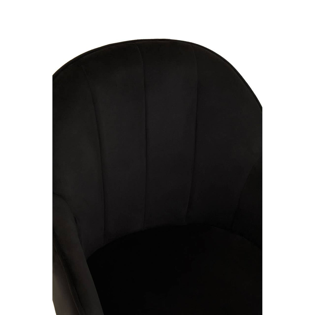 Brent Black Velvet And Gold Base Home Office Chair.