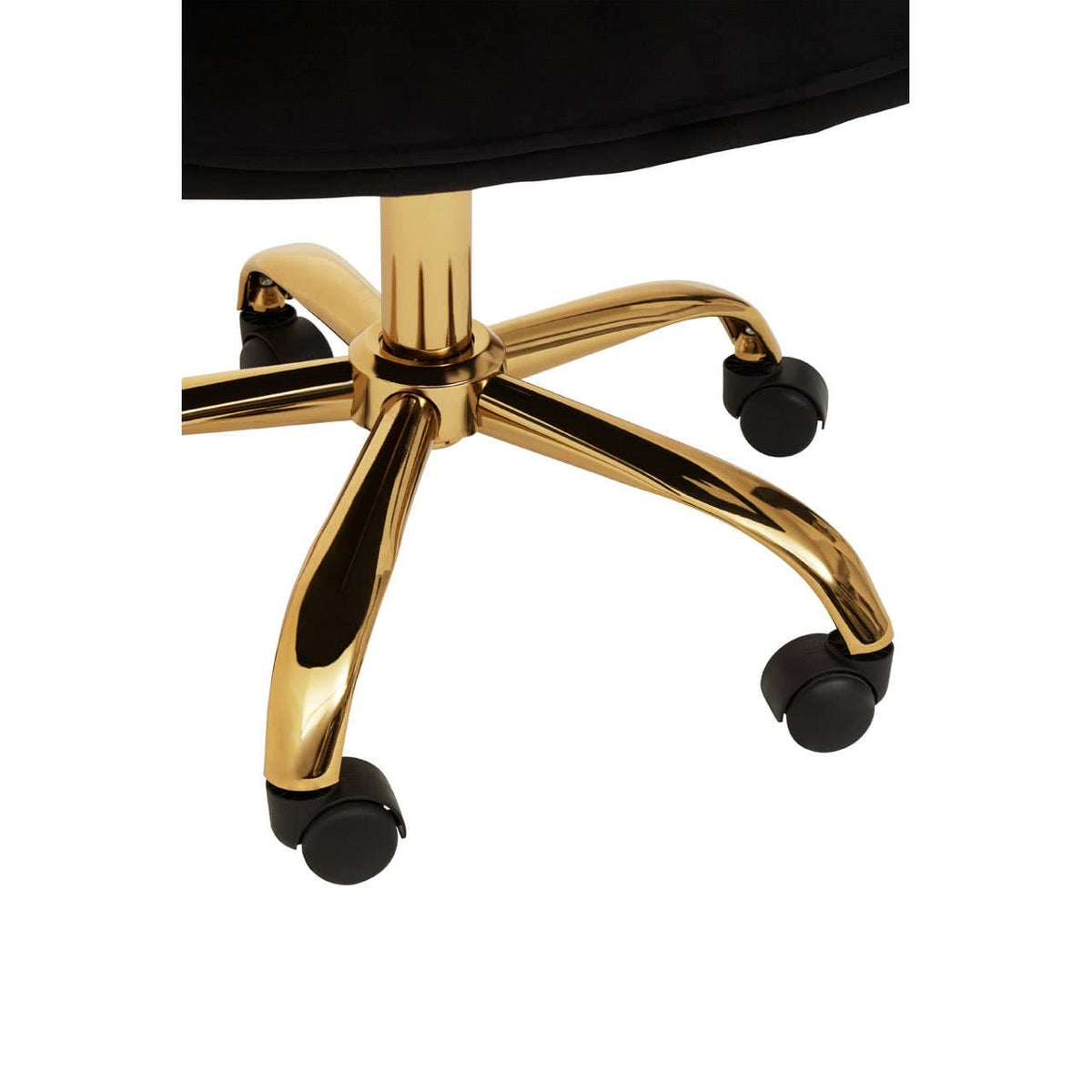 Brent Black Velvet And Gold Base Home Office Chair.