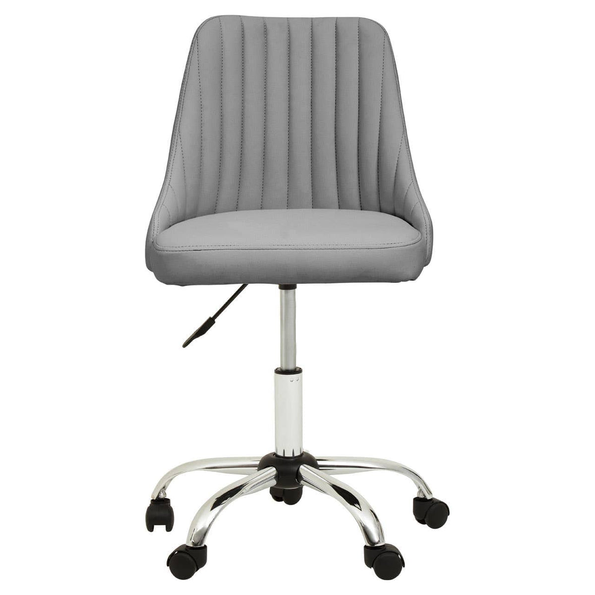 Brent Grey Leather Effect Home Office Chair.