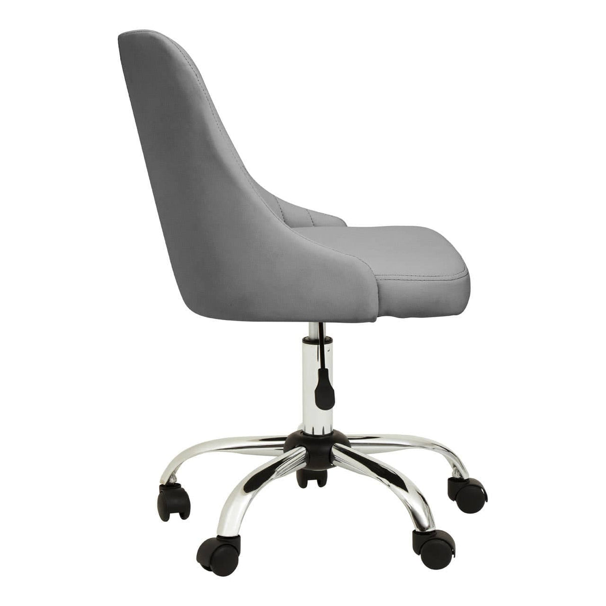 Brent Grey Leather Effect Home Office Chair.