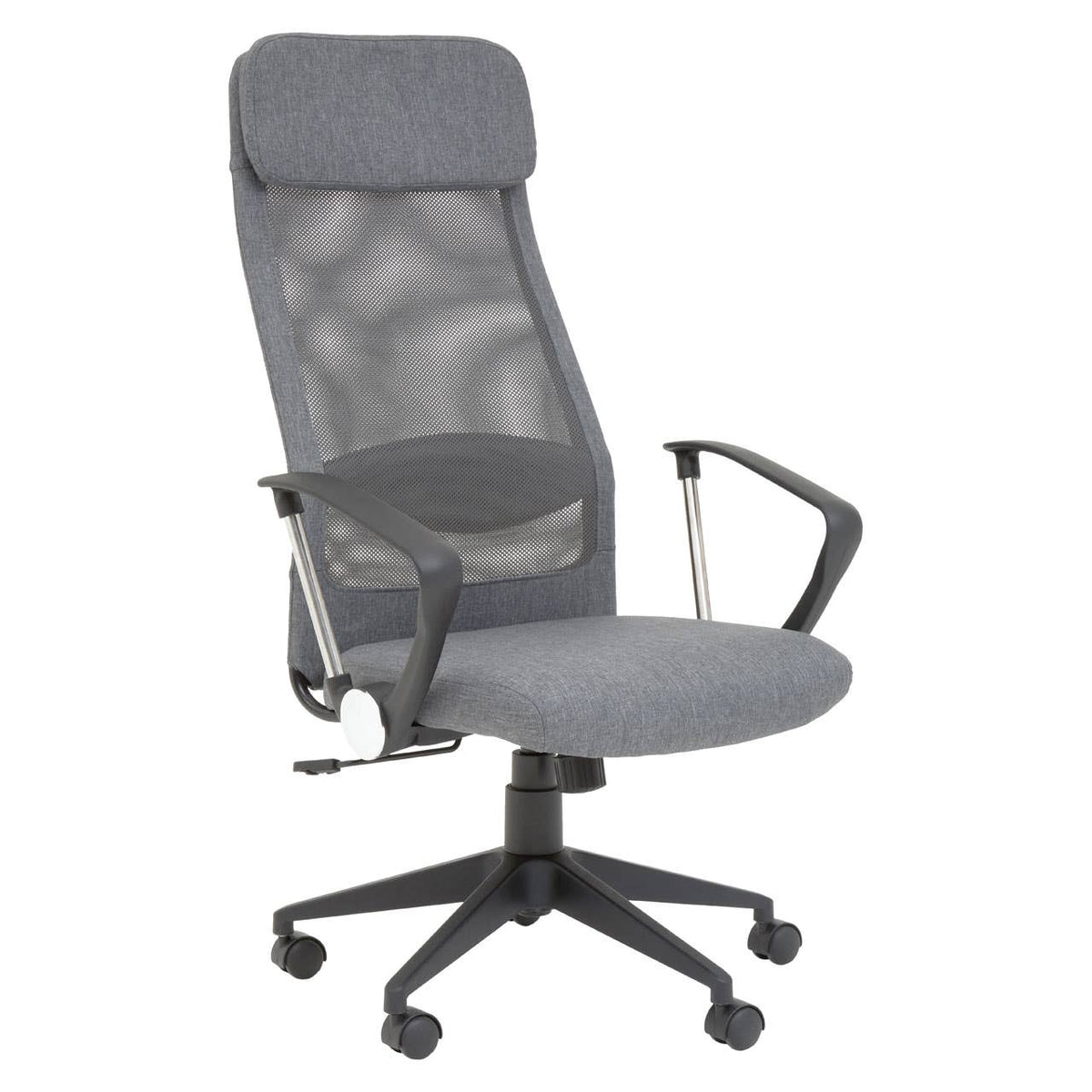 Brent Grey Mesh And Fabric Home Office Chair.