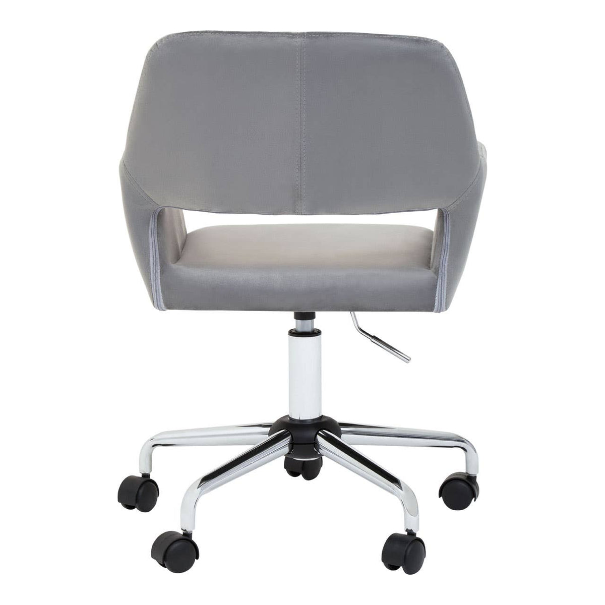 Brent Grey Velvet And Chrome Base Home Office Chair.