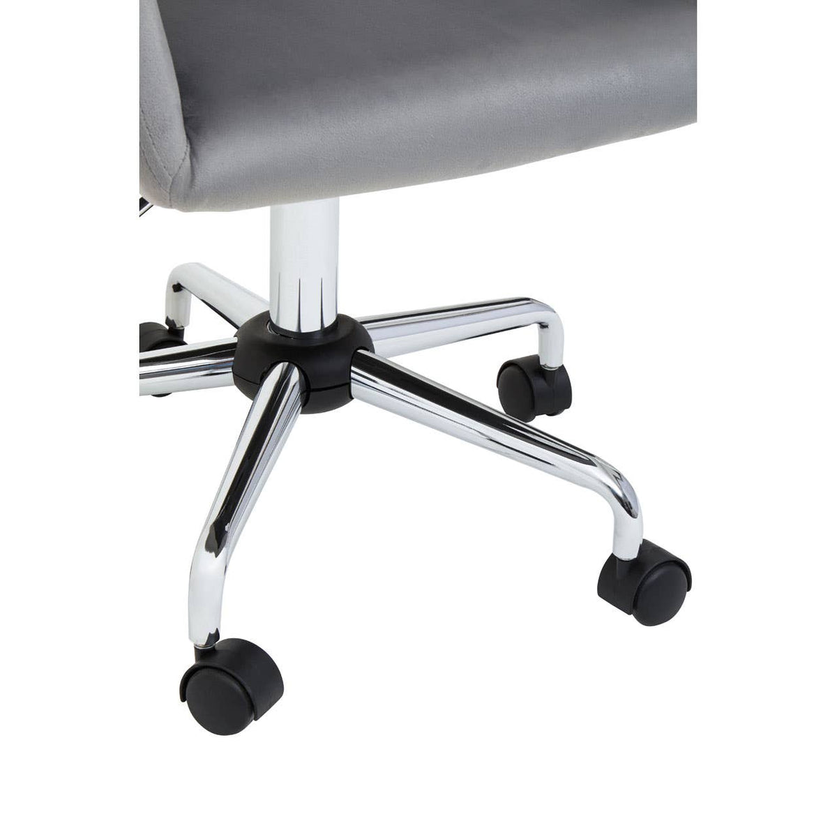 Brent Grey Velvet And Chrome Base Home Office Chair.