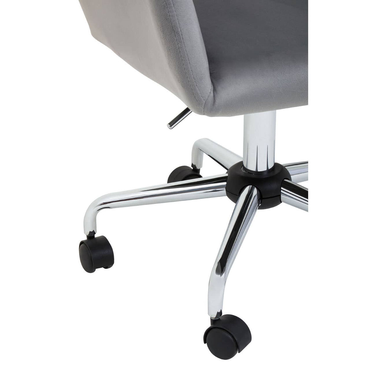 Brent Grey Velvet And Chrome Base Home Office Chair.