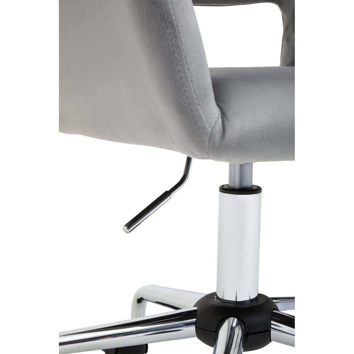 Brent Grey Velvet And Chrome Base Home Office Chair.